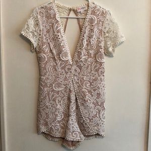 White Lace Romper